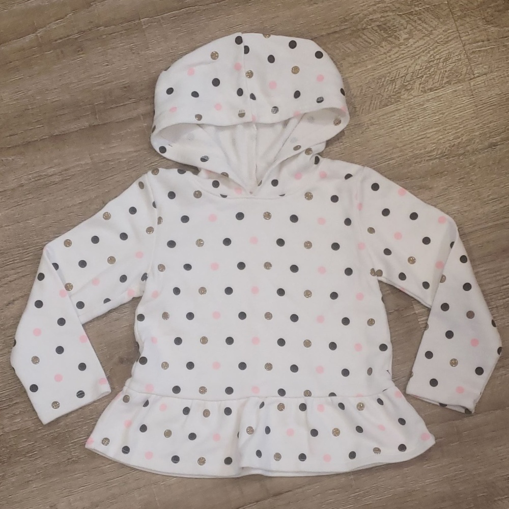 Jumping Beans Girls Polka dot Hooded Sweatshirt